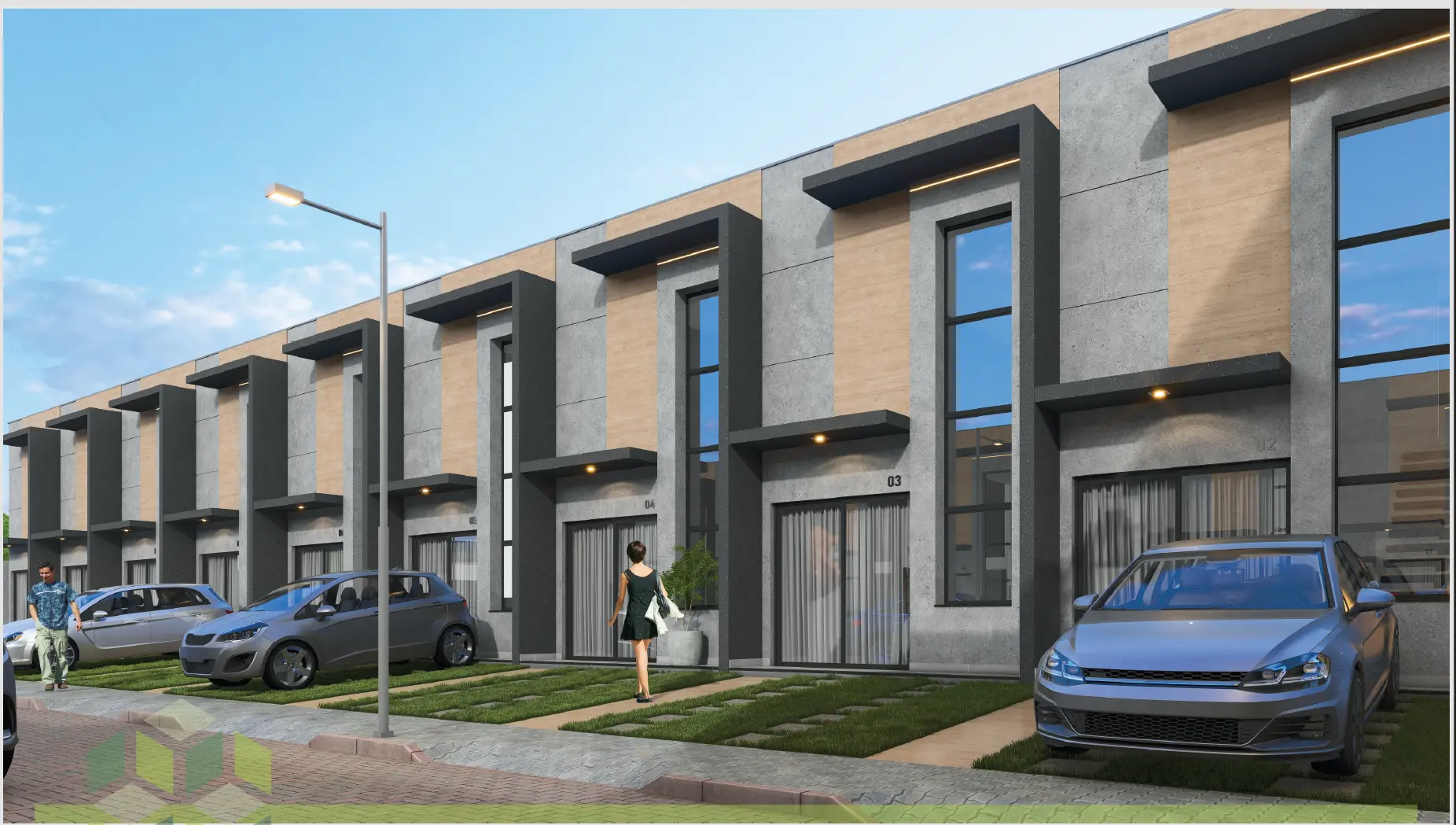 Projeção do empreendimento: Fachada dos lofts